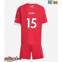 Camiseta Liverpool Giovanni Leoni #15 Primera Equipación para niños 2025-26 manga corta (+ pantalones cortos)